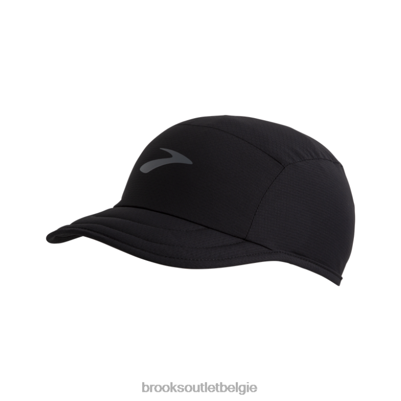 V8D8N1250 lichtgewicht opvouwbare hoed zwart Brooks