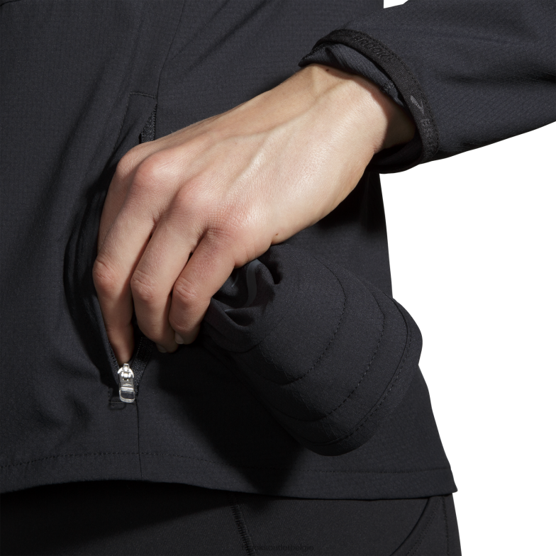 V8D8N1250 lichtgewicht opvouwbare hoed zwart Brooks