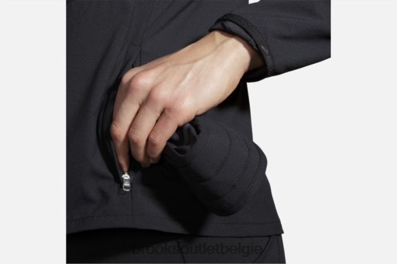 V8D8N1669 lichtgewicht opvouwbare hoed zwart Brooks