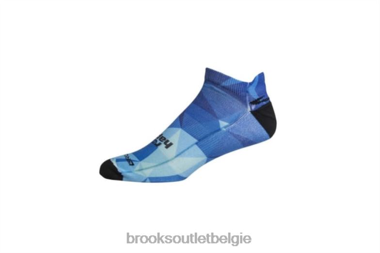 V8D8N1697 pacesetter ped sokken blauw Brooks