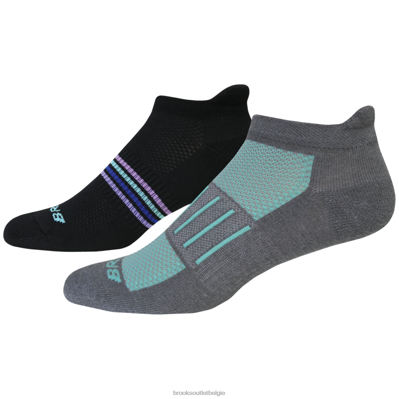 V8D8N764 spook middengewicht 2-pack zwart Brooks