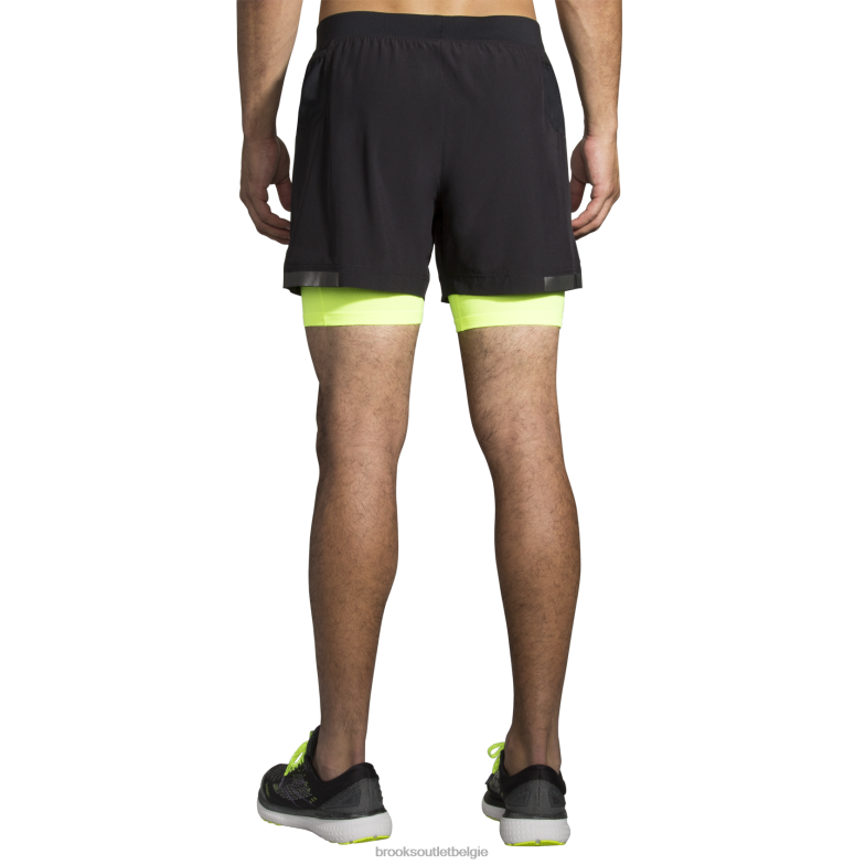 V8D8N1358 carboniet 5'' 2-in-1 kort zwart Brooks