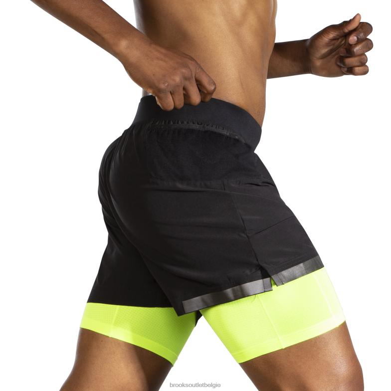 V8D8N1358 carboniet 5'' 2-in-1 kort zwart Brooks