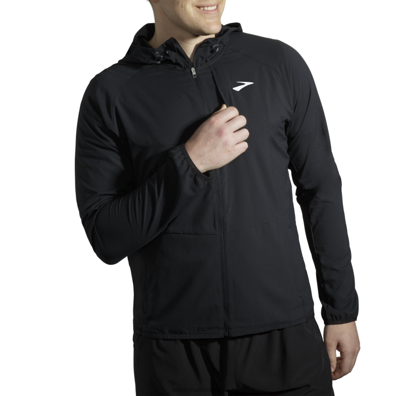 V8D8N440 luifel jas zwart Brooks