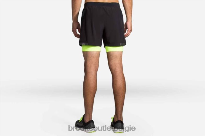 V8D8N1994 carboniet 5 2-in-1 kort zwart Brooks