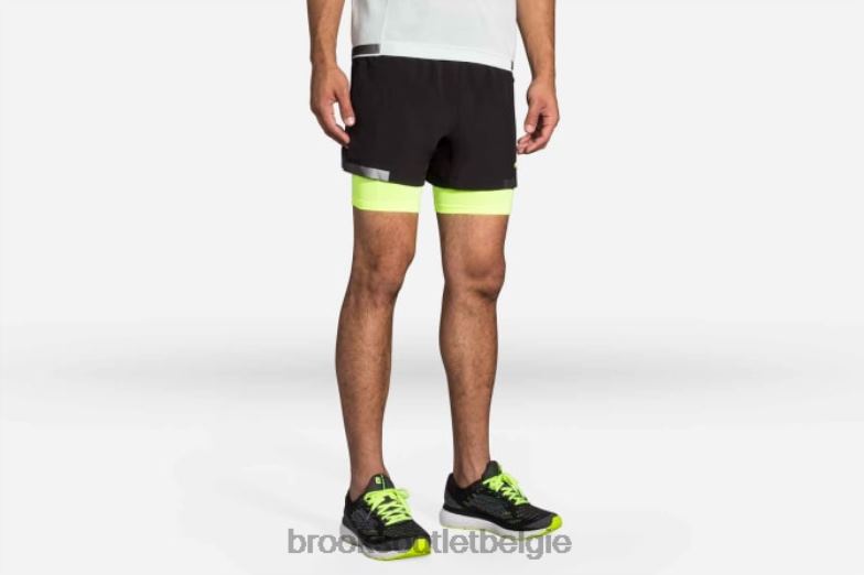 V8D8N1994 carboniet 5 2-in-1 kort zwart Brooks