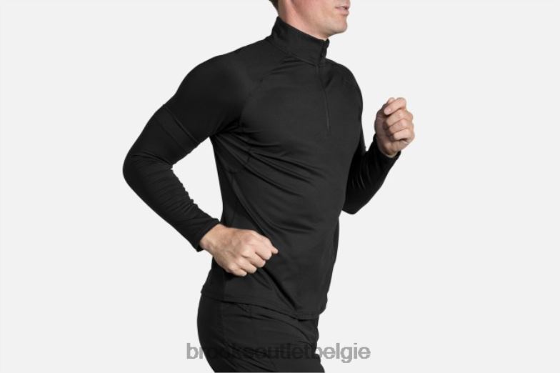 V8D8N1997 streepjes 1/2 ritssluiting zwart Brooks