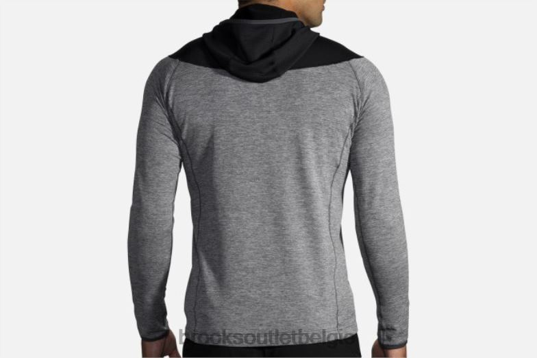 V8D8N2022 thermische hoodie met inkeping zwart Brooks