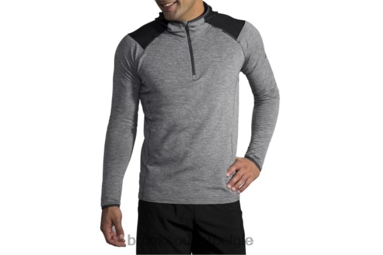 V8D8N2022 thermische hoodie met inkeping zwart Brooks