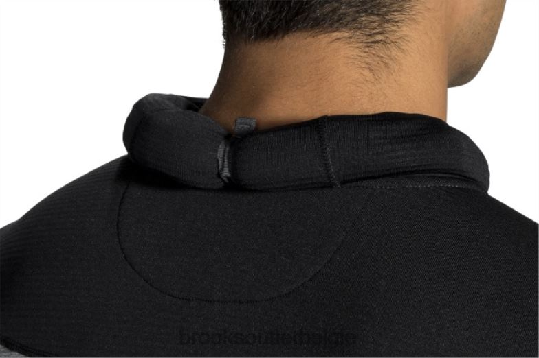 V8D8N2022 thermische hoodie met inkeping zwart Brooks