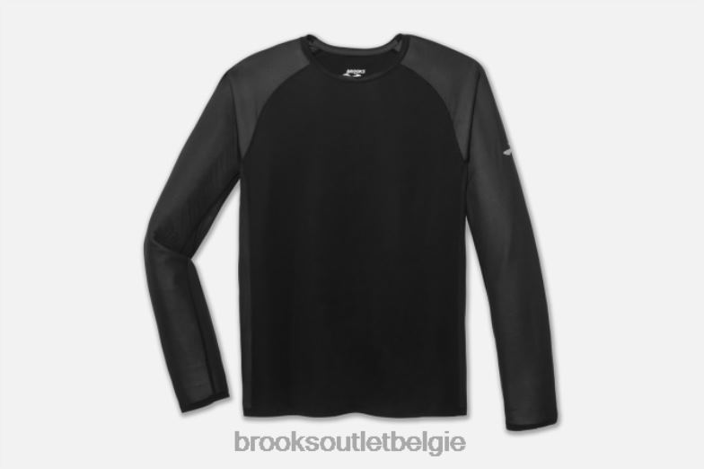 V8D8N2025 stealth-lange mouw zwart Brooks