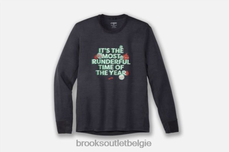 V8D8N2031 afstand grafische lange mouw rennen vrolijk rennen Brooks