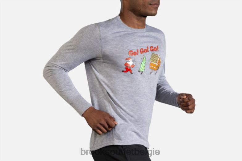 V8D8N2032 afstand grafische lange mouw rennen vrolijk gaan Brooks