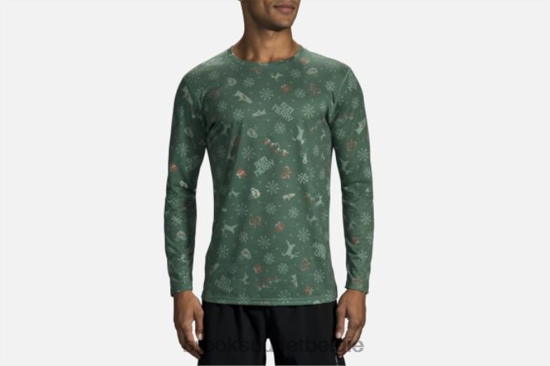 V8D8N2033 afstand grafische lange mouw vrolijk rennen Brooks