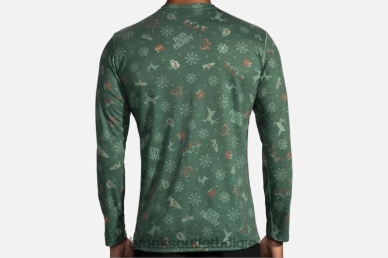 V8D8N2033 afstand grafische lange mouw vrolijk rennen Brooks