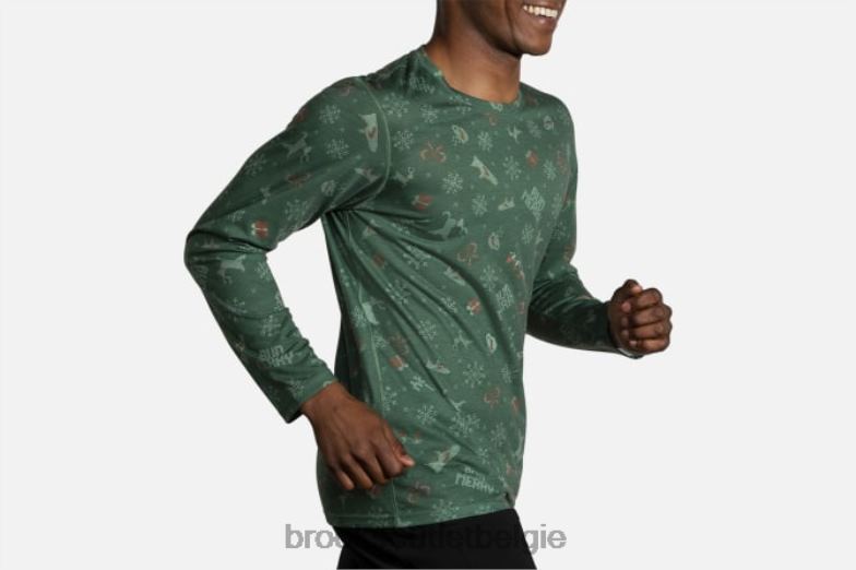 V8D8N2033 afstand grafische lange mouw vrolijk rennen Brooks