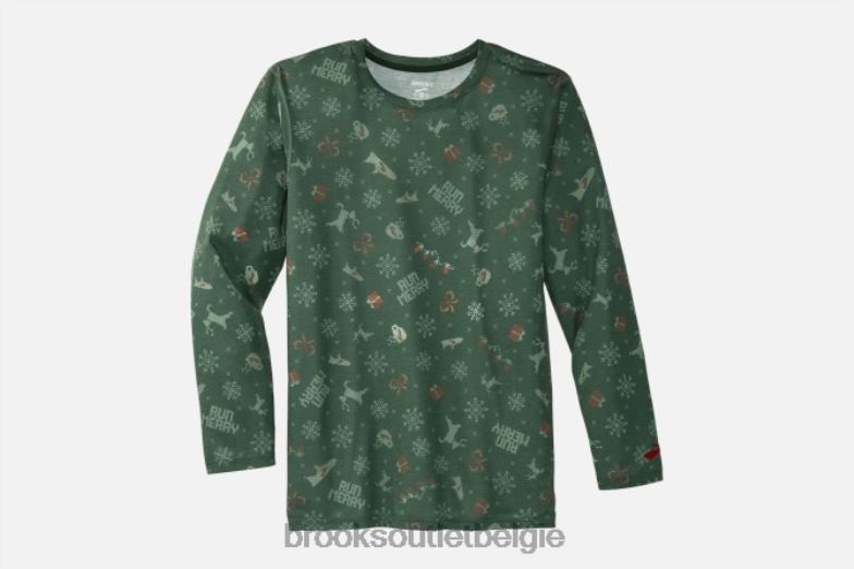 V8D8N2033 afstand grafische lange mouw vrolijk rennen Brooks