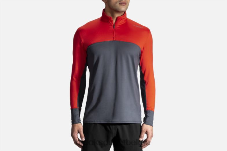 V8D8N2036 streepjes 1/2 ritssluiting asfalt Brooks