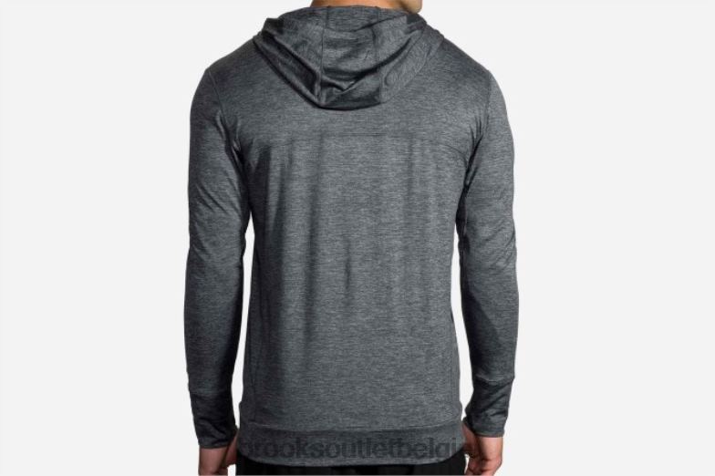 V8D8N2039 streepjes-hoodie heide Brooks