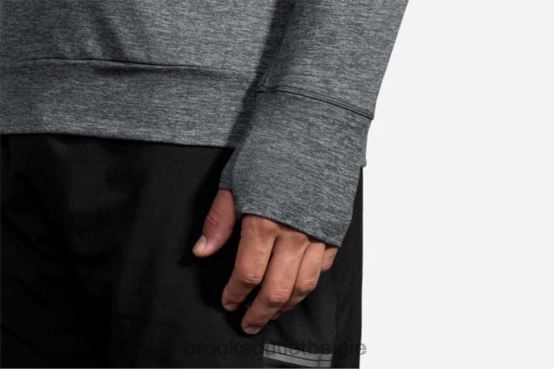 V8D8N2039 streepjes-hoodie heide Brooks