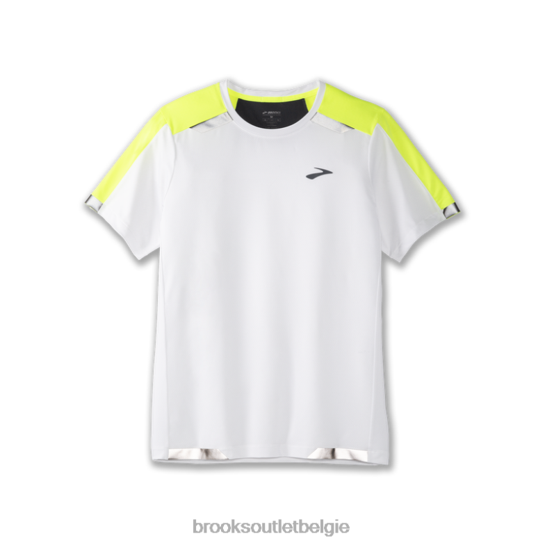 V8D8N1087 zichtbare korte mouw wit Brooks