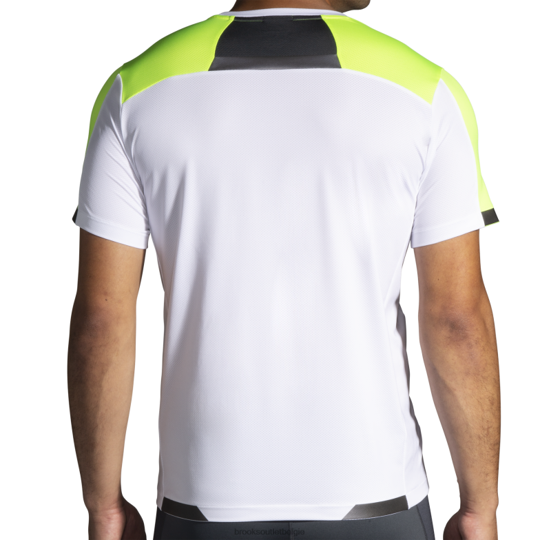V8D8N1087 zichtbare korte mouw wit Brooks