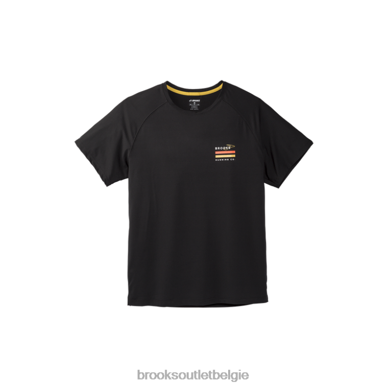 V8D8N1166 uitgevoerd binnen korte mouw zwart Brooks