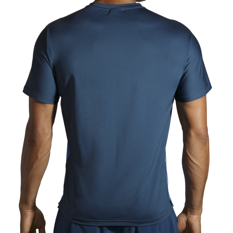 V8D8N1167 uitgevoerd binnen korte mouw blauwachtig Brooks