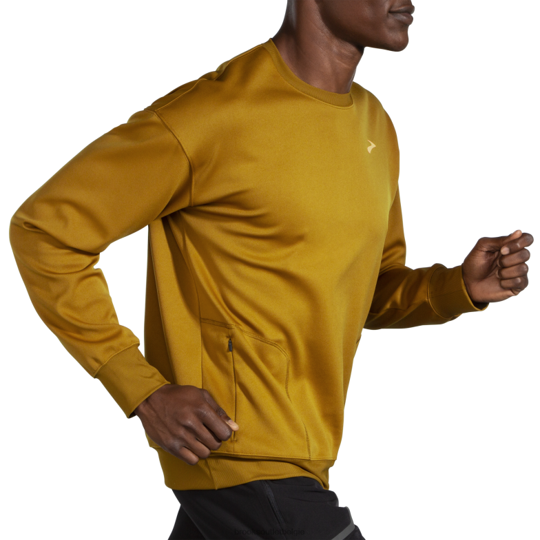 V8D8N1179 uitgevoerd in sweatshirt mosterd Brooks