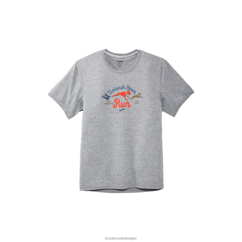 V8D8N298 afstand grafische korte mouw hond Brooks