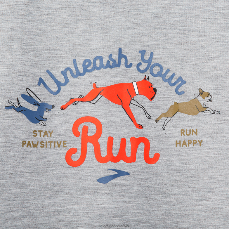 V8D8N298 afstand grafische korte mouw hond Brooks