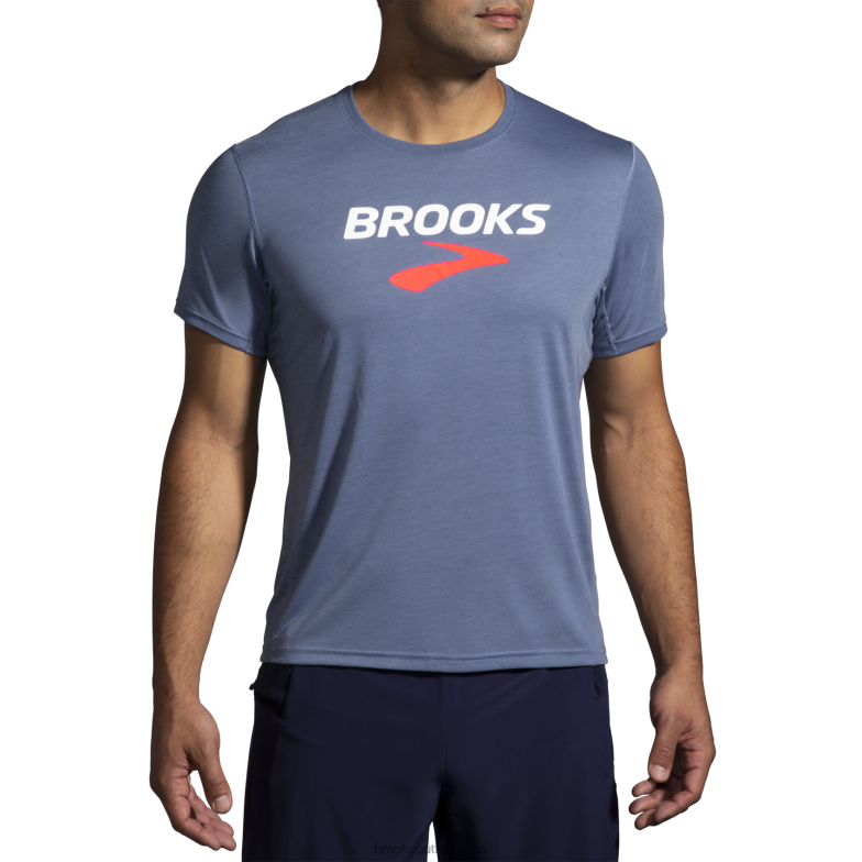 V8D8N299 afstand grafische korte mouw schemering Brooks