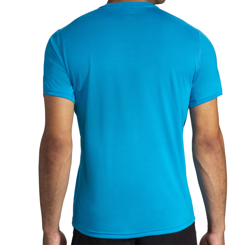 V8D8N612 afstand korte mouw blauw Brooks