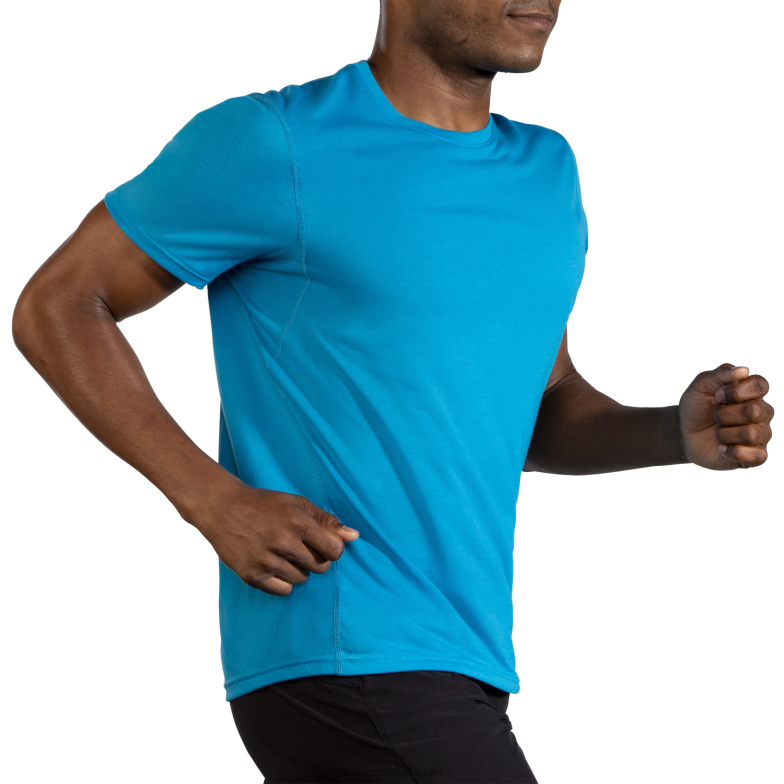 V8D8N612 afstand korte mouw blauw Brooks