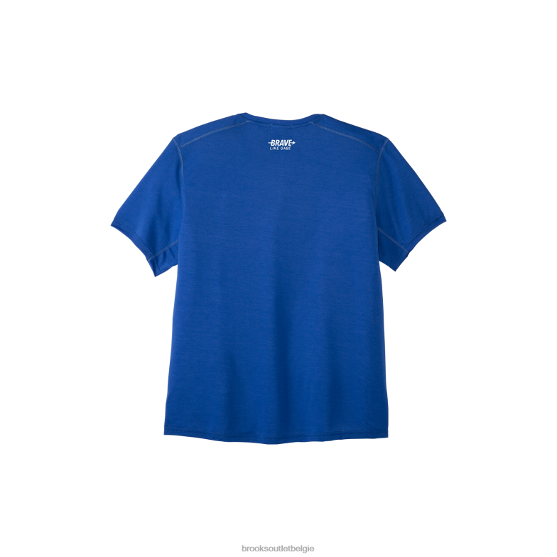 V8D8N653 blg22 afstandsafbeelding korte mouw blauwachtig Brooks