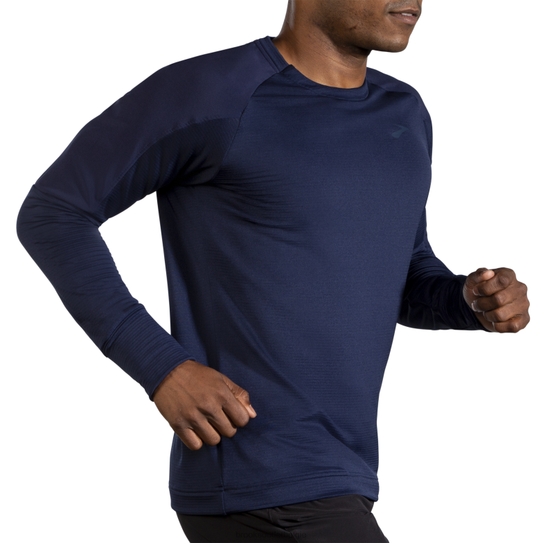 V8D8N662 inkeping thermische lange mouw marine Brooks