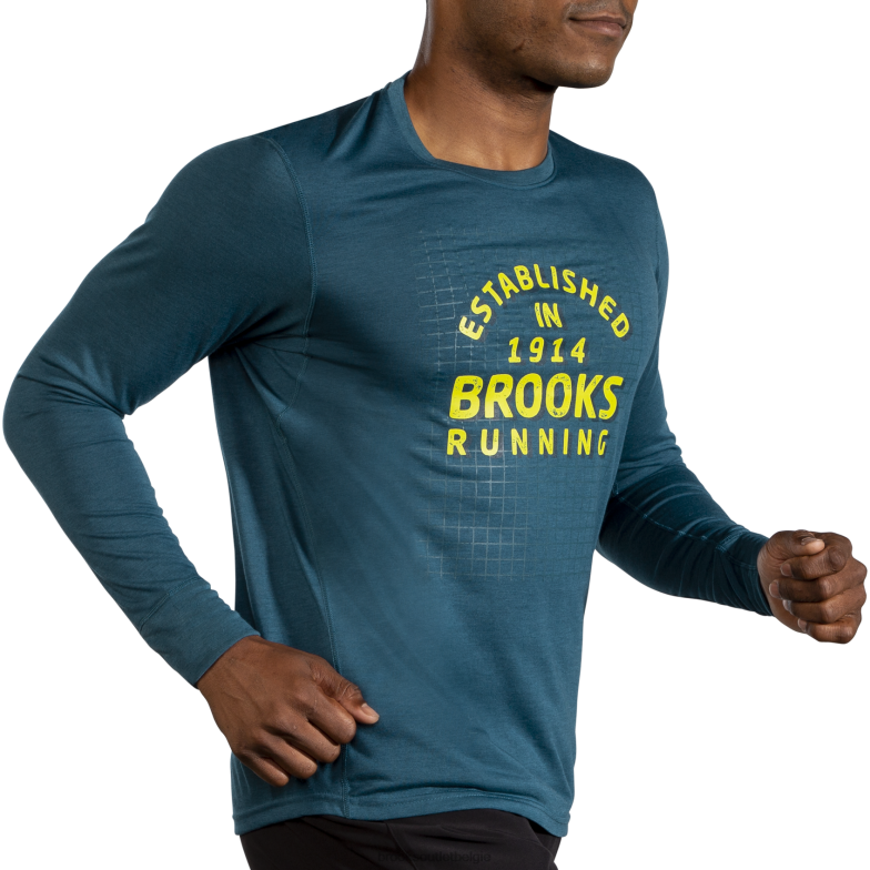 V8D8N698 afstand grafische lange mouw alpen Brooks