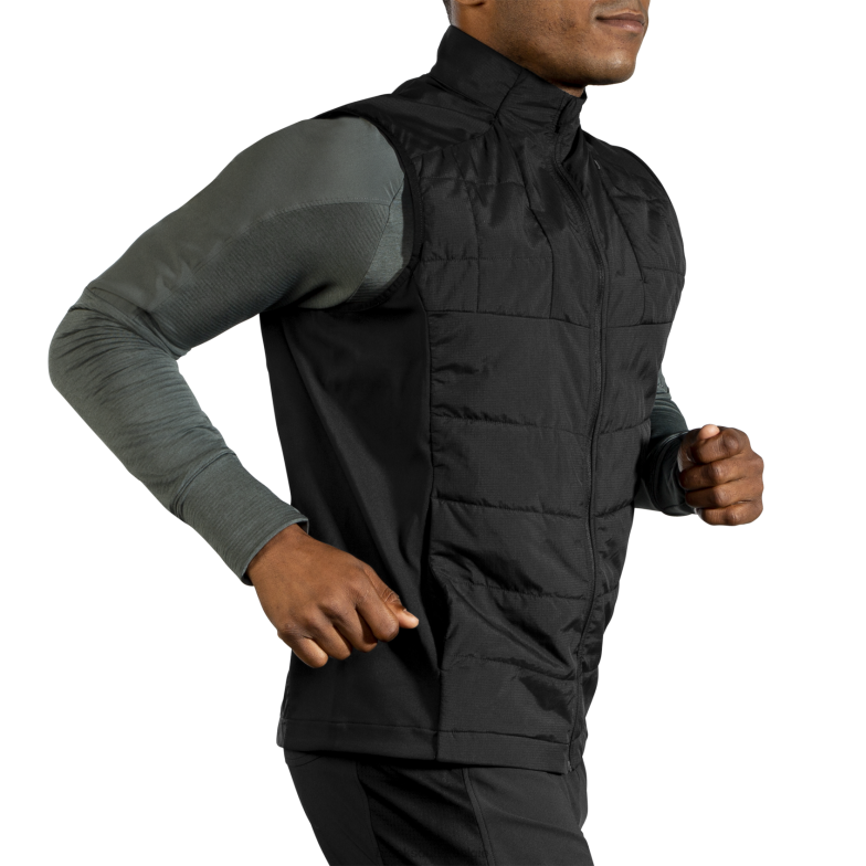 V8D8N1291 schild hybride vest zwart Brooks