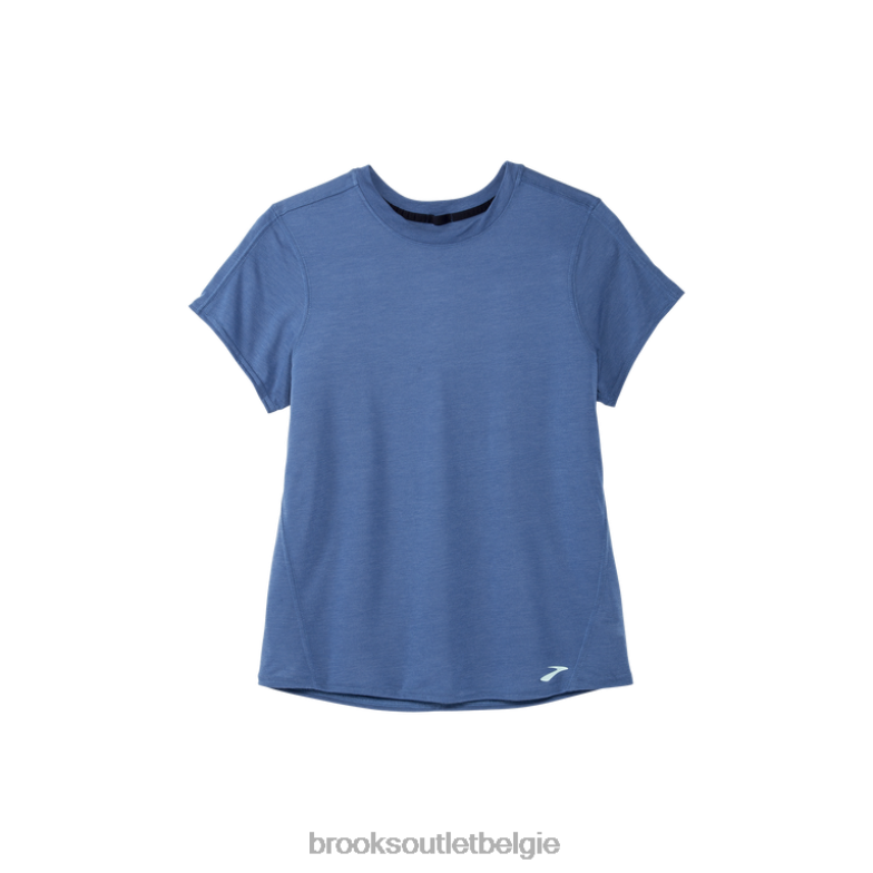 V8D8N1202 afstand korte mouw blauw Brooks