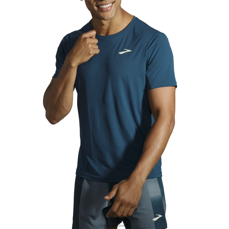 V8D8N1044 sfeer korte mouw indigo haast Brooks