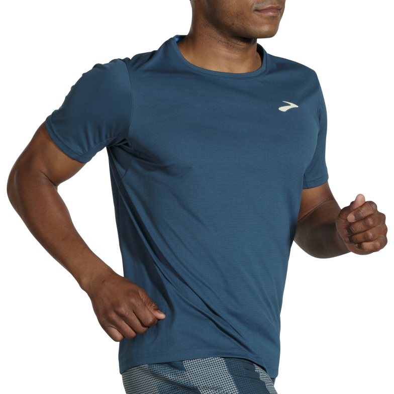 V8D8N1044 sfeer korte mouw indigo haast Brooks