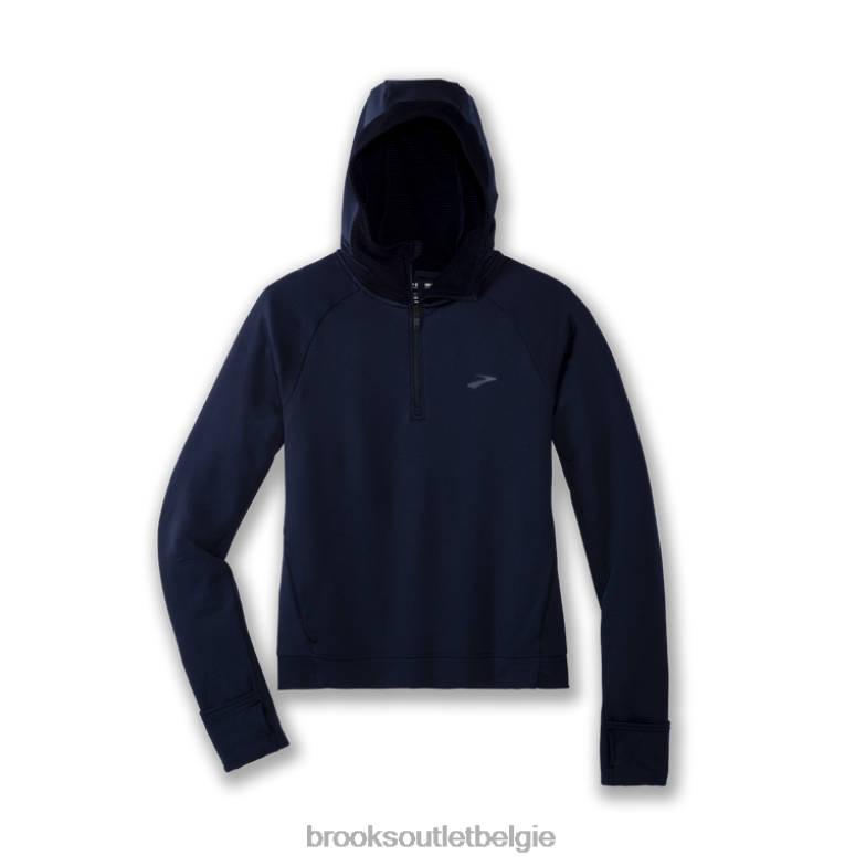 V8D8N1278 thermische hoodie met inkeping marine Brooks