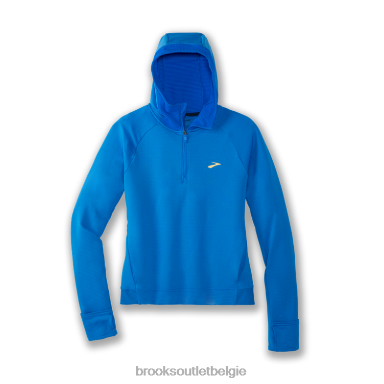 V8D8N1280 thermische hoodie met inkeping blauw Brooks