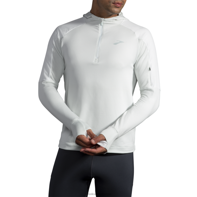 V8D8N1282 thermische hoodie met inkeping grijs Brooks