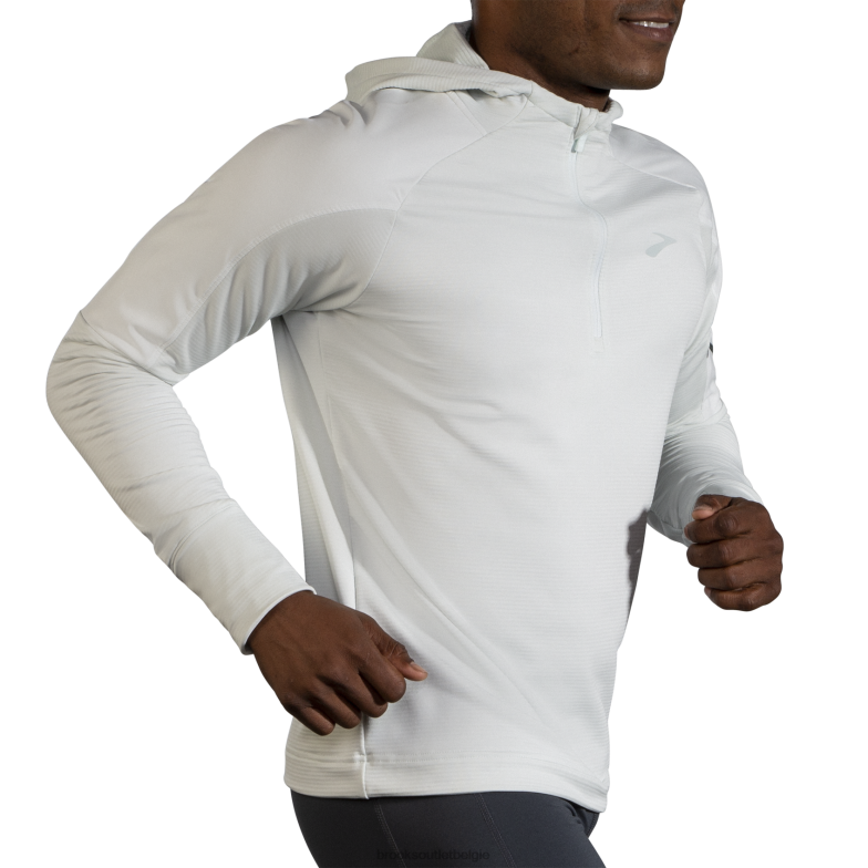 V8D8N1282 thermische hoodie met inkeping grijs Brooks