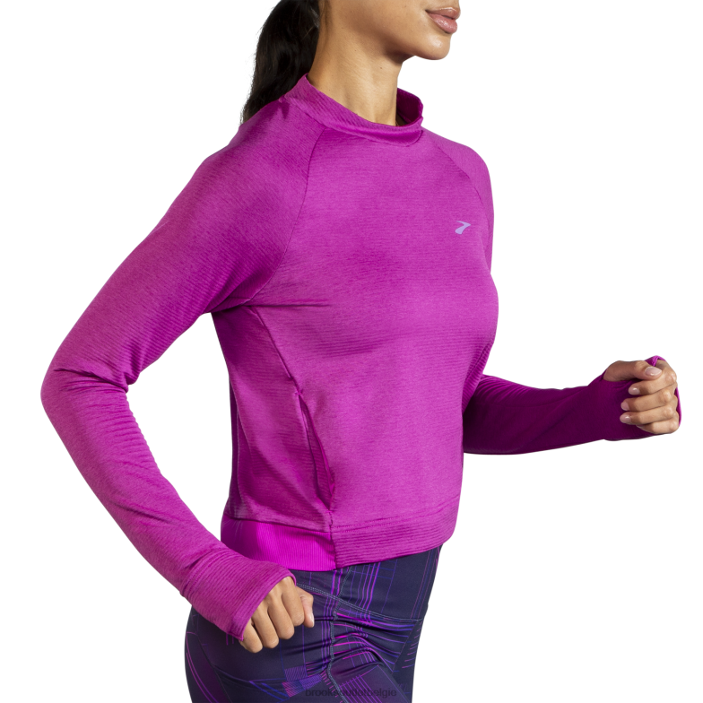 V8D8N1285 inkeping thermische lange mouw magenta Brooks
