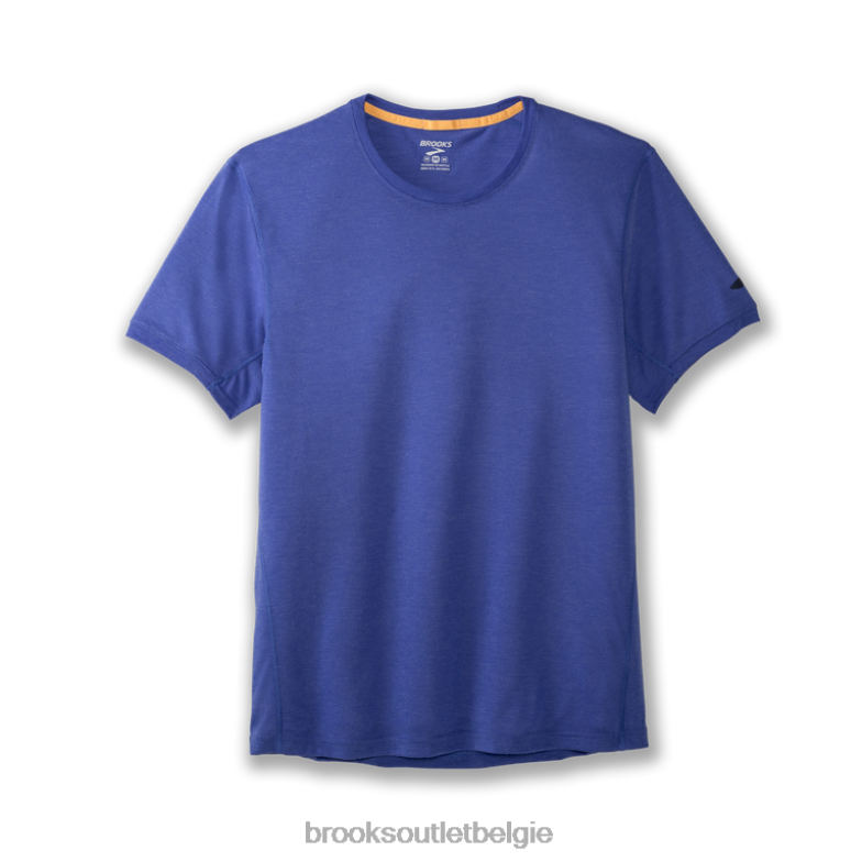 V8D8N1324 afstand korte mouw blauw Brooks