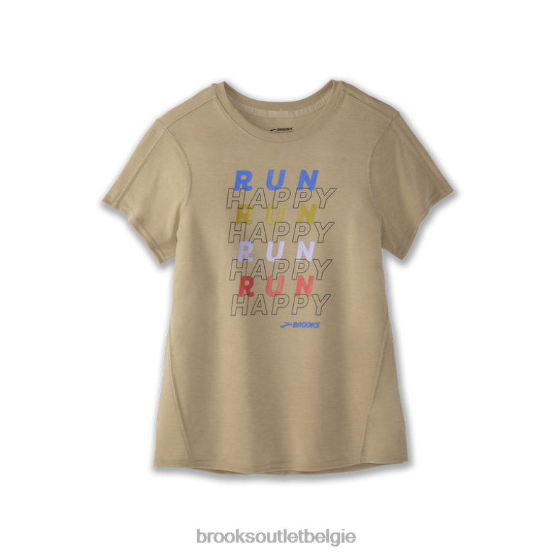 V8D8N1401 afstand grafische korte mouw havermout Brooks