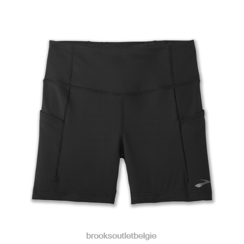 V8D8N1091 methode 5'' kort strak zwart Brooks