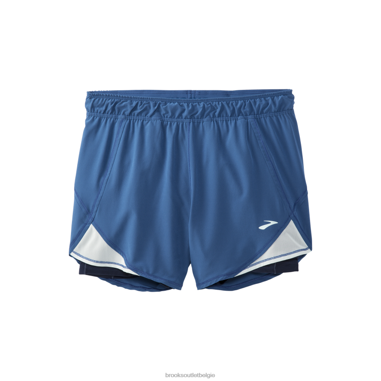 V8D8N403 Chaser 5 2-in-1 kort blauw Brooks